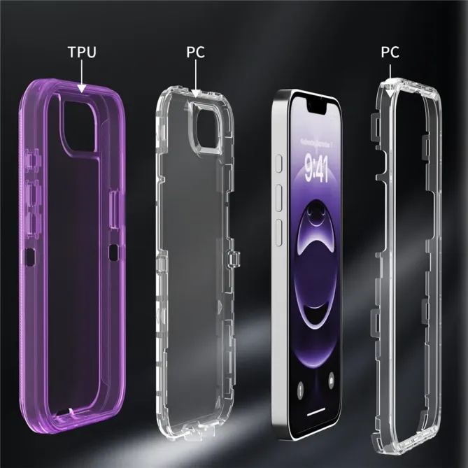 Coque iPhone 17e / 16e 3 en 1 Démontable Transparente Antichoc