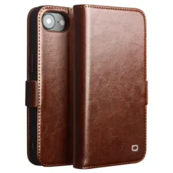 Housse iPhone 17e / 16e QIALINO en cuir véritable