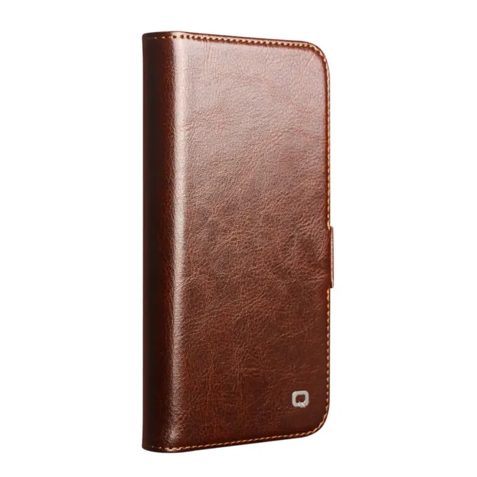 Housse iPhone 17e / 16e QIALINO en cuir véritable