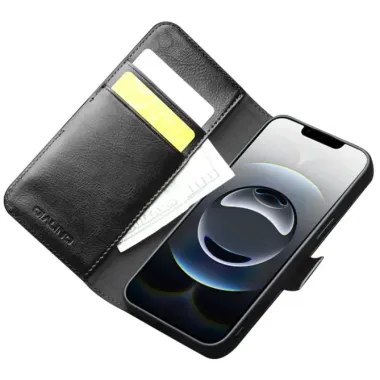 Housse iPhone 17e / 16e QIALINO en cuir véritable Noir - photo 8