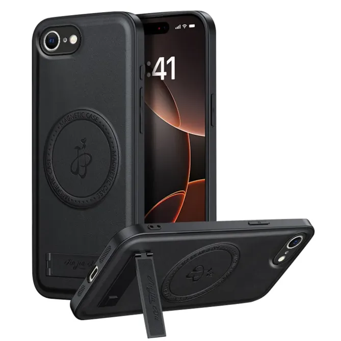 Coque iPhone 17e / 16e Effet Cuir avec Support | Laneberg