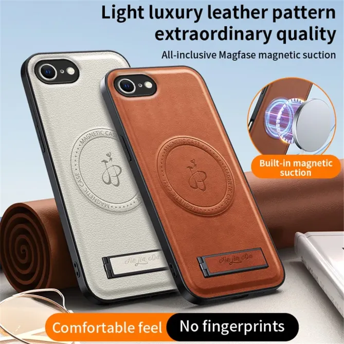 Coque iPhone 17e / 16e Effet Cuir avec Support | Laneberg