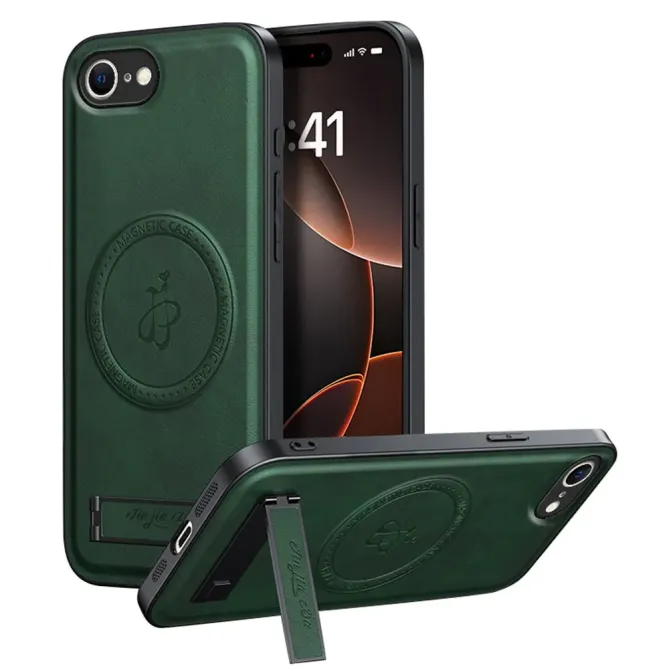 Coque iPhone 17e / 16e Effet Cuir avec Support | Laneberg