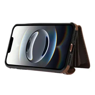 Coque iPhone 17e / 16e Portefeuille Bandoulière Anti-RFID