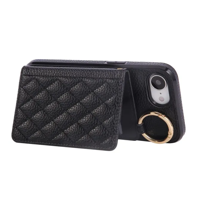 Coque iPhone 17e / 16e Portefeuille Bandoulière Matelassé