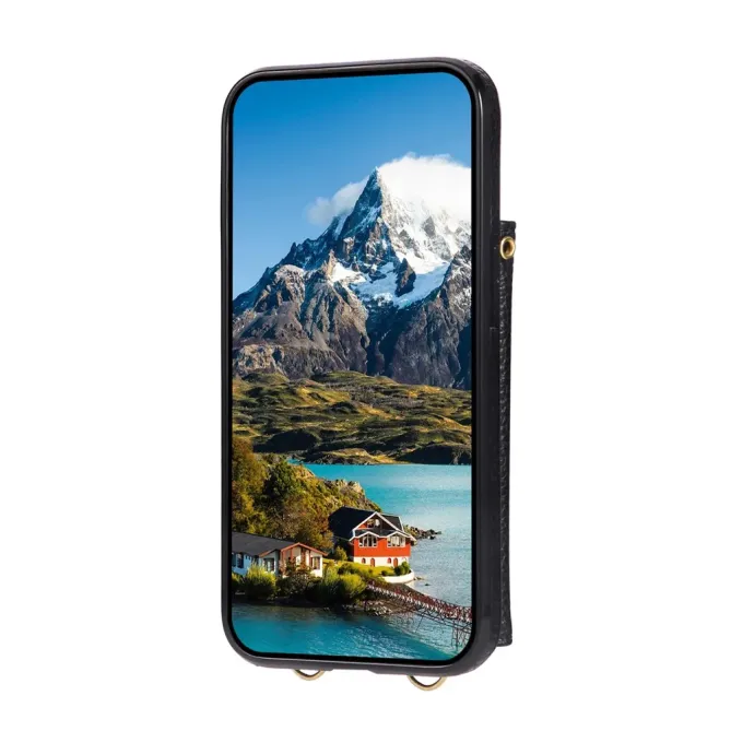 Coque iPhone 17e / 16e Portefeuille Bandoulière Matelassé