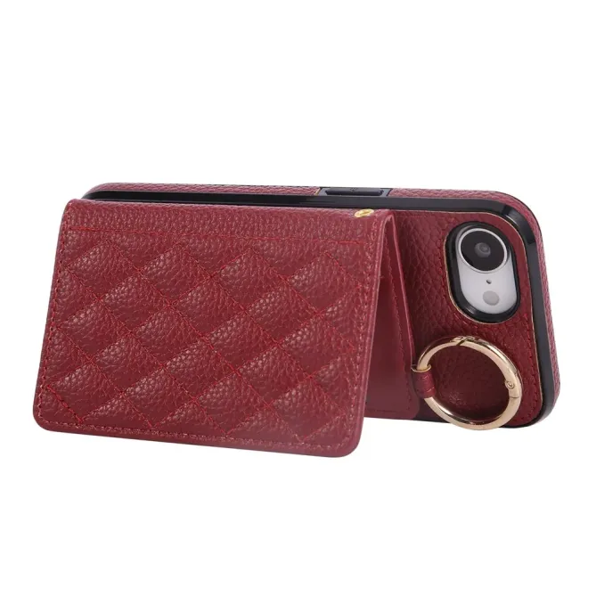 Coque iPhone 17e / 16e Portefeuille Bandoulière Matelassé