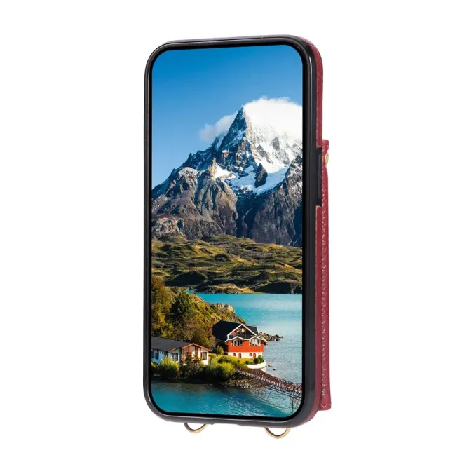 Coque iPhone 17e / 16e Portefeuille Bandoulière Matelassé