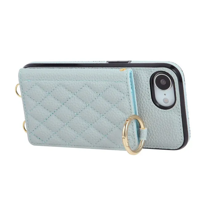 Coque iPhone 17e / 16e Portefeuille Bandoulière Matelassé