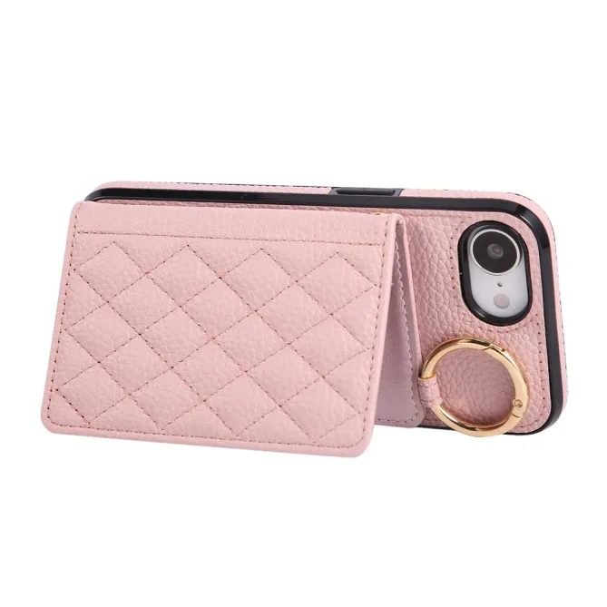 Coque iPhone 17e / 16e Portefeuille Bandoulière Matelassé