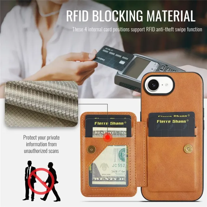 Coque iPhone 17e / 16e Portefeuille Support Magnétique