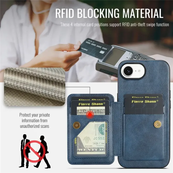 Coque iPhone 17e / 16e Portefeuille Support Magnétique