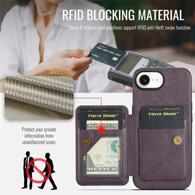 Coque iPhone 17e / 16e Portefeuille Support Magnétique