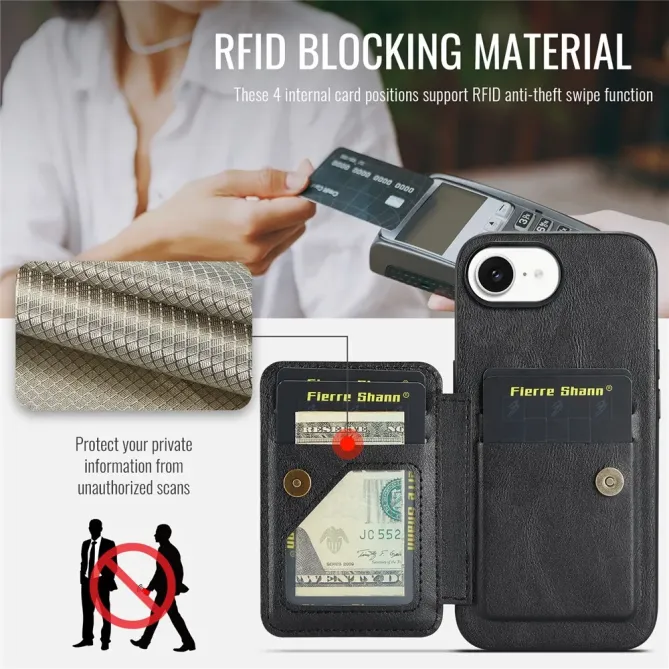 Coque iPhone 17e / 16e Portefeuille Support Magnétique