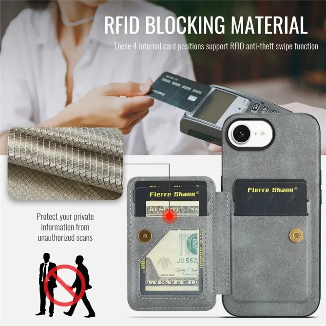 Coque iPhone 17e / 16e Portefeuille Support Magnétique