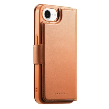 Housse iPhone 17e / 16e Coque Magnétique Portefeuille Détachable Marron Clair - photo 15