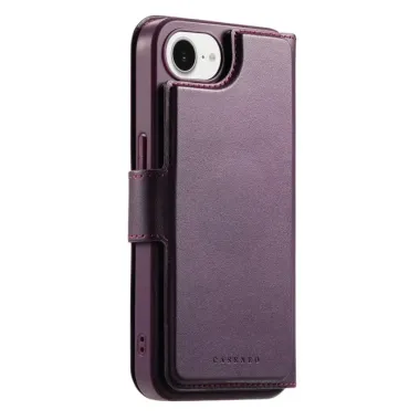Housse iPhone 17e / 16e Coque Magnétique Portefeuille Détachable Vin Rouge - photo 39