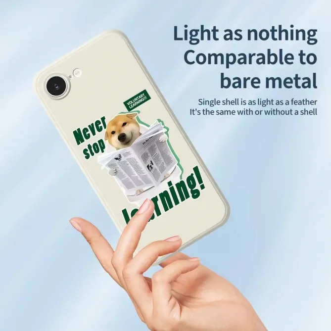 Coque iPhone 17e / 16e Dog Learning à Bords Droits