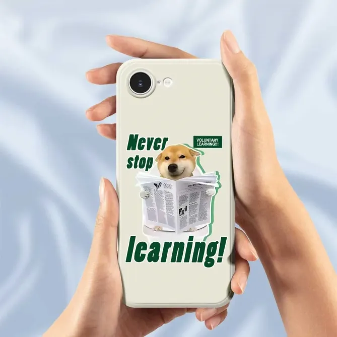 Coque iPhone 17e / 16e Dog Learning à Bords Droits