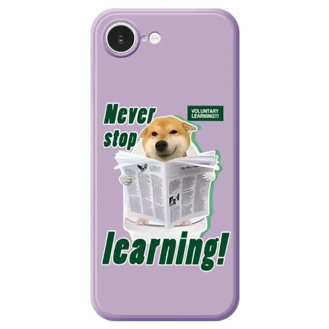 Coque iPhone 17e / 16e Dog Learning à Bords Droits