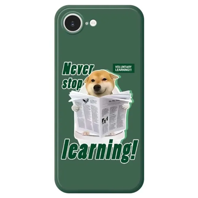 Coque iPhone 17e / 16e Dog Learning à Bords Droits