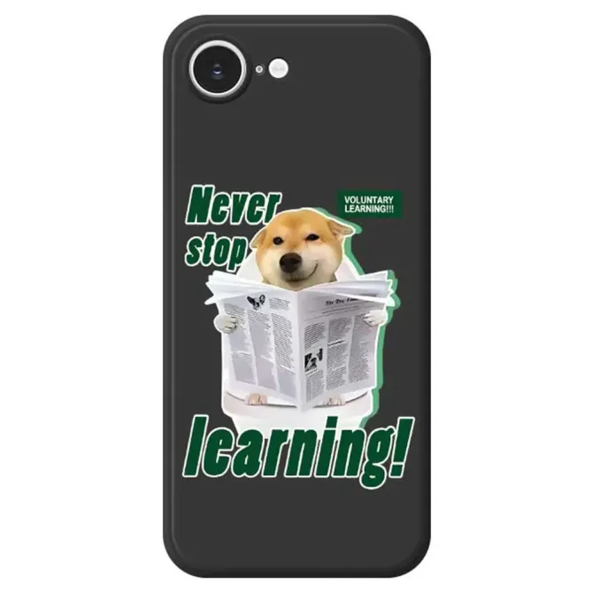 Coque iPhone 17e / 16e Dog Learning à Bords Droits