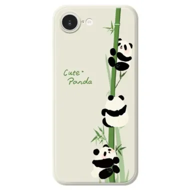 Coque iPhone 17e / 16e Cute Panda et Bambou