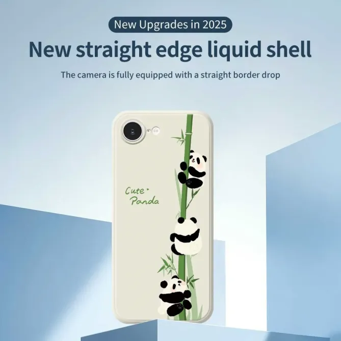 Coque iPhone 17e / 16e Cute Panda et Bambou