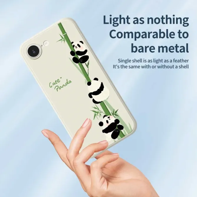 Coque iPhone 17e / 16e Cute Panda et Bambou