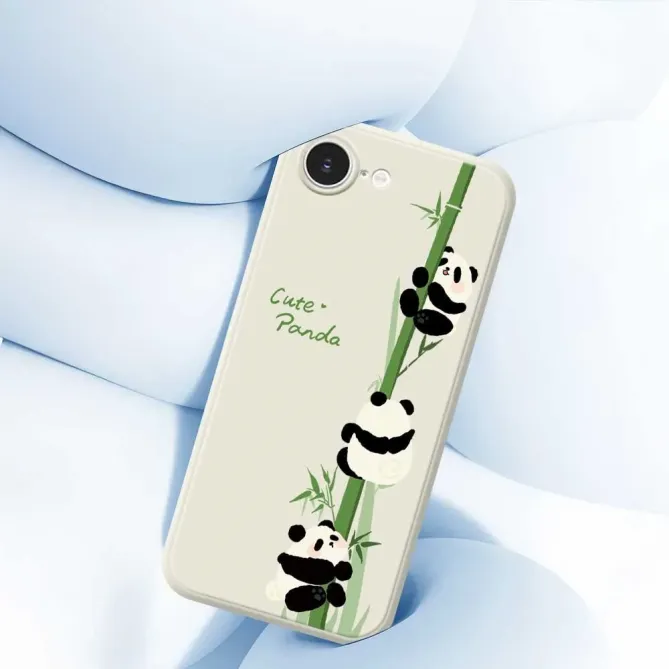 Coque iPhone 17e / 16e Cute Panda et Bambou
