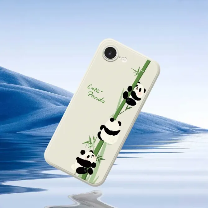 Coque iPhone 17e / 16e Cute Panda et Bambou