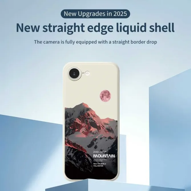 Coque iPhone 17e / 16e Mountain à Bords Droits