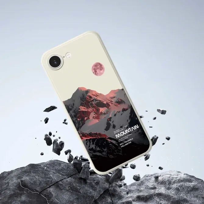 Coque iPhone 17e / 16e Mountain à Bords Droits