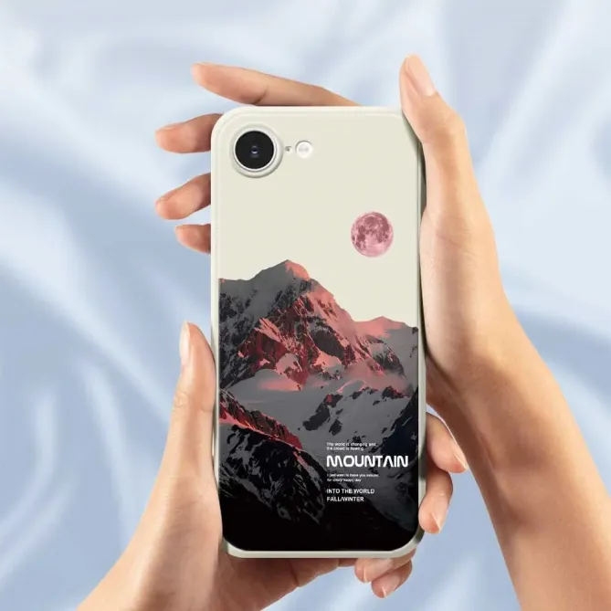 Coque iPhone 17e / 16e Mountain à Bords Droits