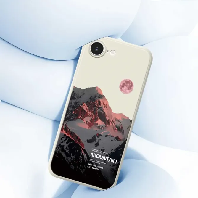 Coque iPhone 17e / 16e Mountain à Bords Droits