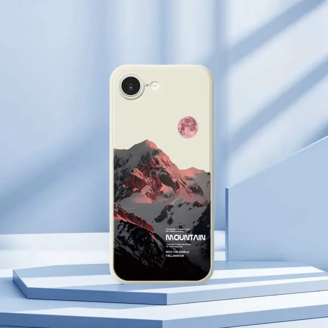 Coque iPhone 17e / 16e Mountain à Bords Droits