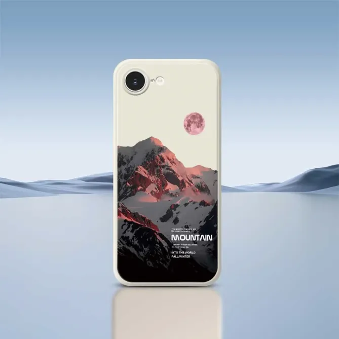 Coque iPhone 17e / 16e Mountain à Bords Droits