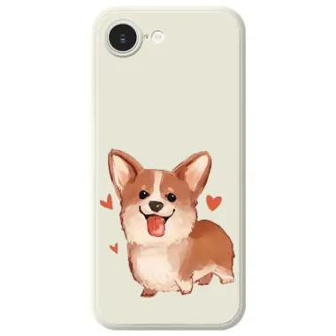 Coque iPhone 17e / 16e Lovely Corgi Illustration