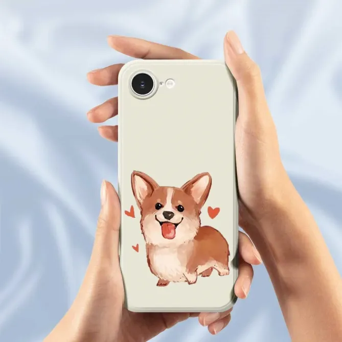 Coque iPhone 17e / 16e Lovely Corgi Illustration