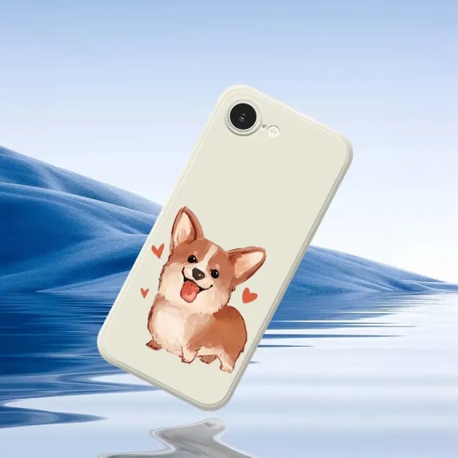 Coque iPhone 17e / 16e Lovely Corgi Illustration