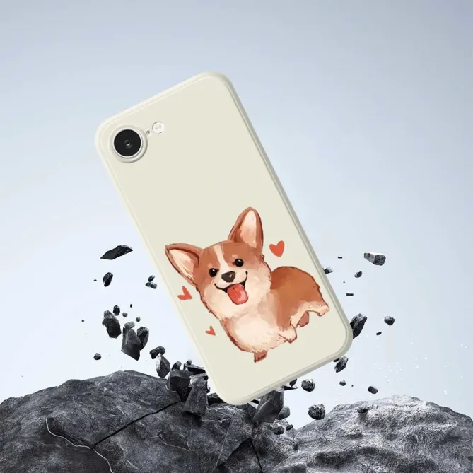 Coque iPhone 17e / 16e Lovely Corgi Illustration