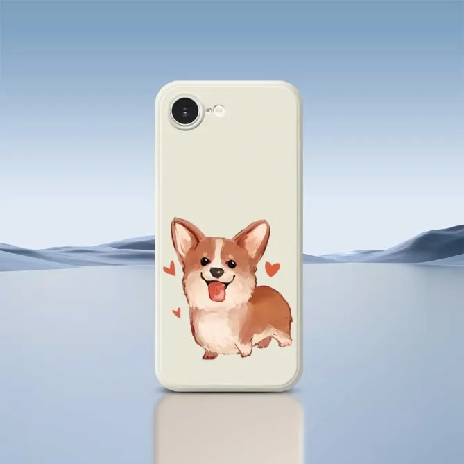 Coque iPhone 17e / 16e Lovely Corgi Illustration