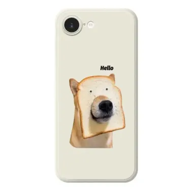 Coque iPhone 17e / 16e Hello Dog Bread Humoristique