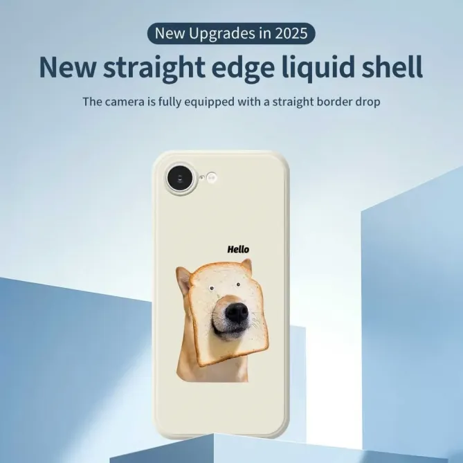 Coque iPhone 17e / 16e Hello Dog Bread Humoristique