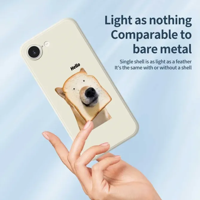 Coque iPhone 17e / 16e Hello Dog Bread Humoristique