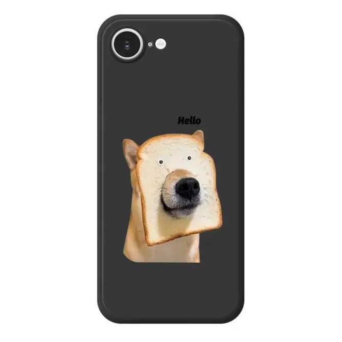 Coque iPhone 17e / 16e Hello Dog Bread Humoristique