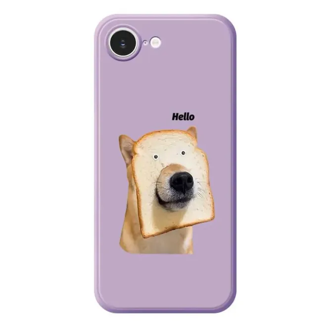 Coque iPhone 17e / 16e Hello Dog Bread Humoristique
