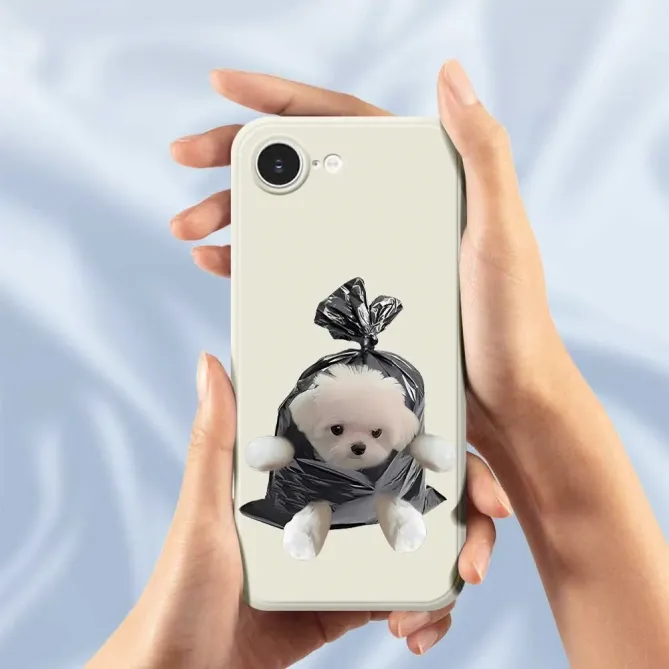 Coque iPhone 17e / 16e Puppy Trash Bag