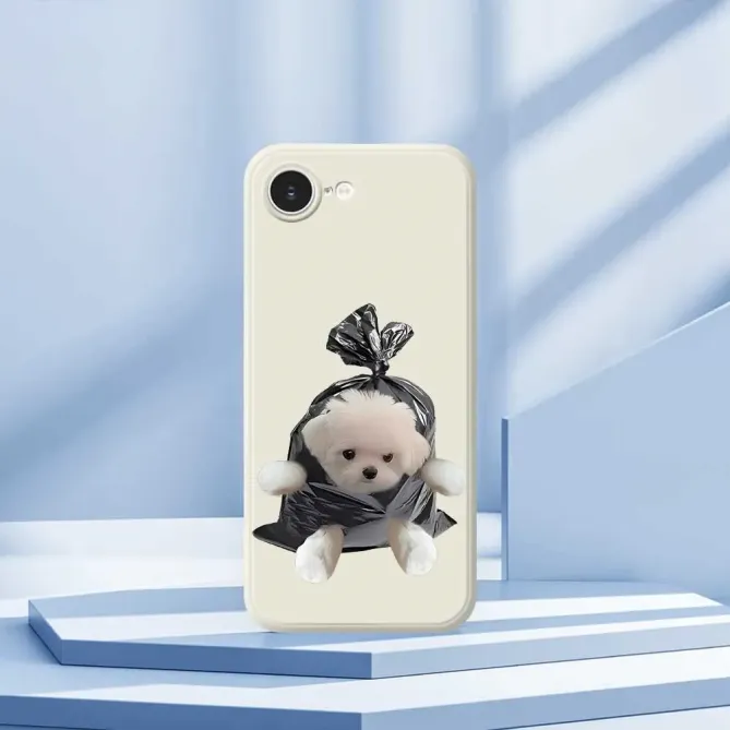 Coque iPhone 17e / 16e Puppy Trash Bag