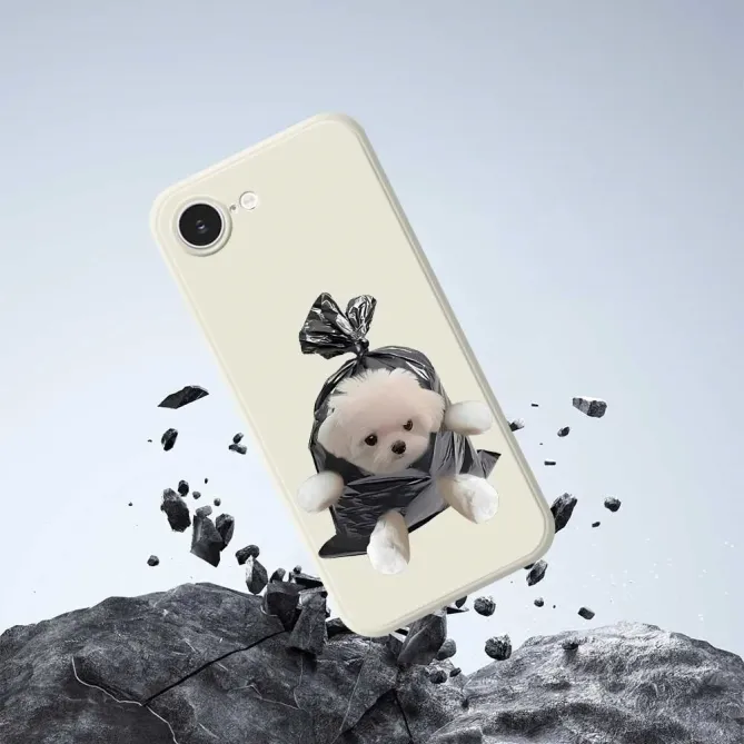 Coque iPhone 17e / 16e Puppy Trash Bag